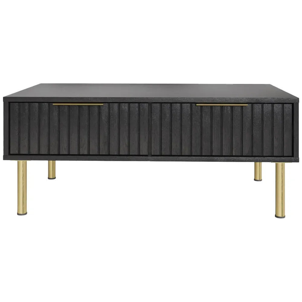 Nervata 2 Drawer Coffee Table - Black