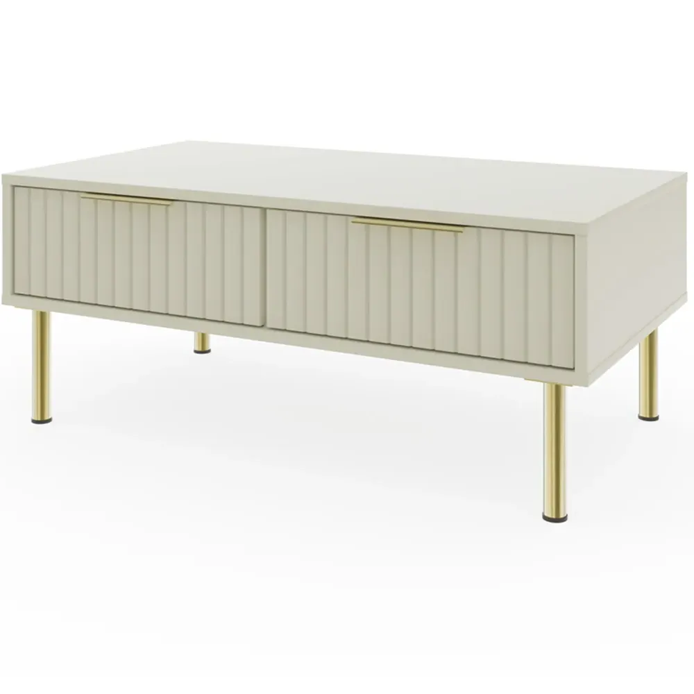 Nervata Coffee Table - Cream