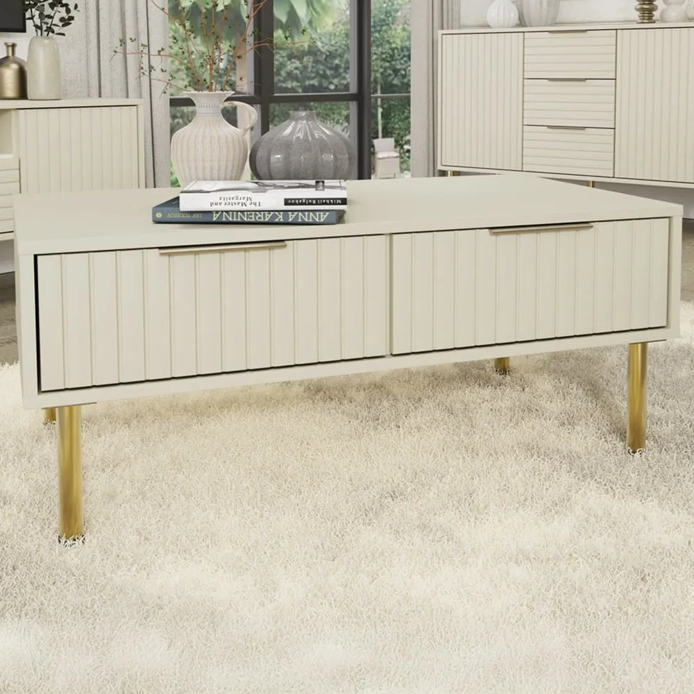 Nervata Coffee Table - Cream