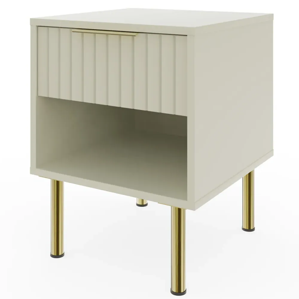 Nervata Lamp Table - Cream