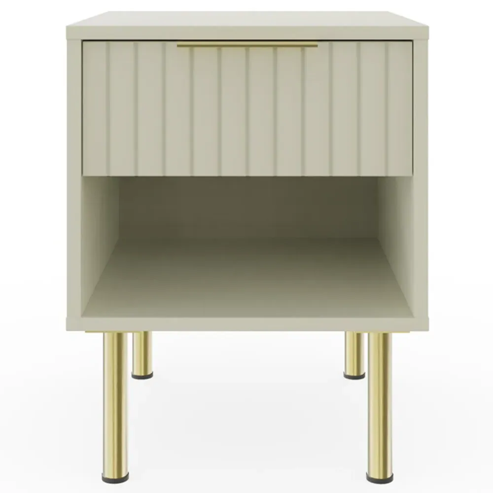 Nervata Lamp Table - Cream