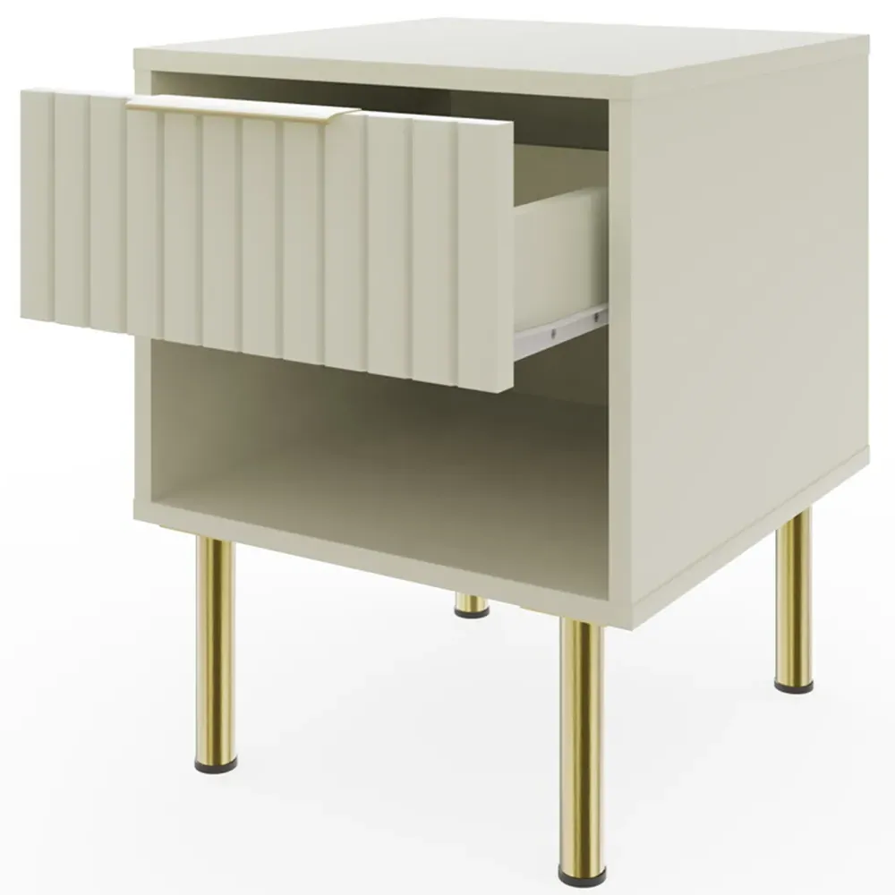 Nervata Lamp Table - Cream