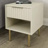 Nervata Lamp Table - Cream