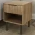 Nervata Single Drawer Lamp Table - Oak