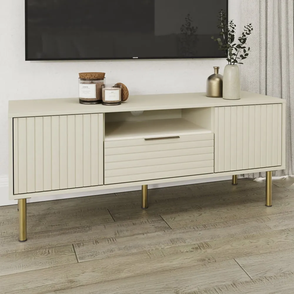 Nervata TV Unit - Cream