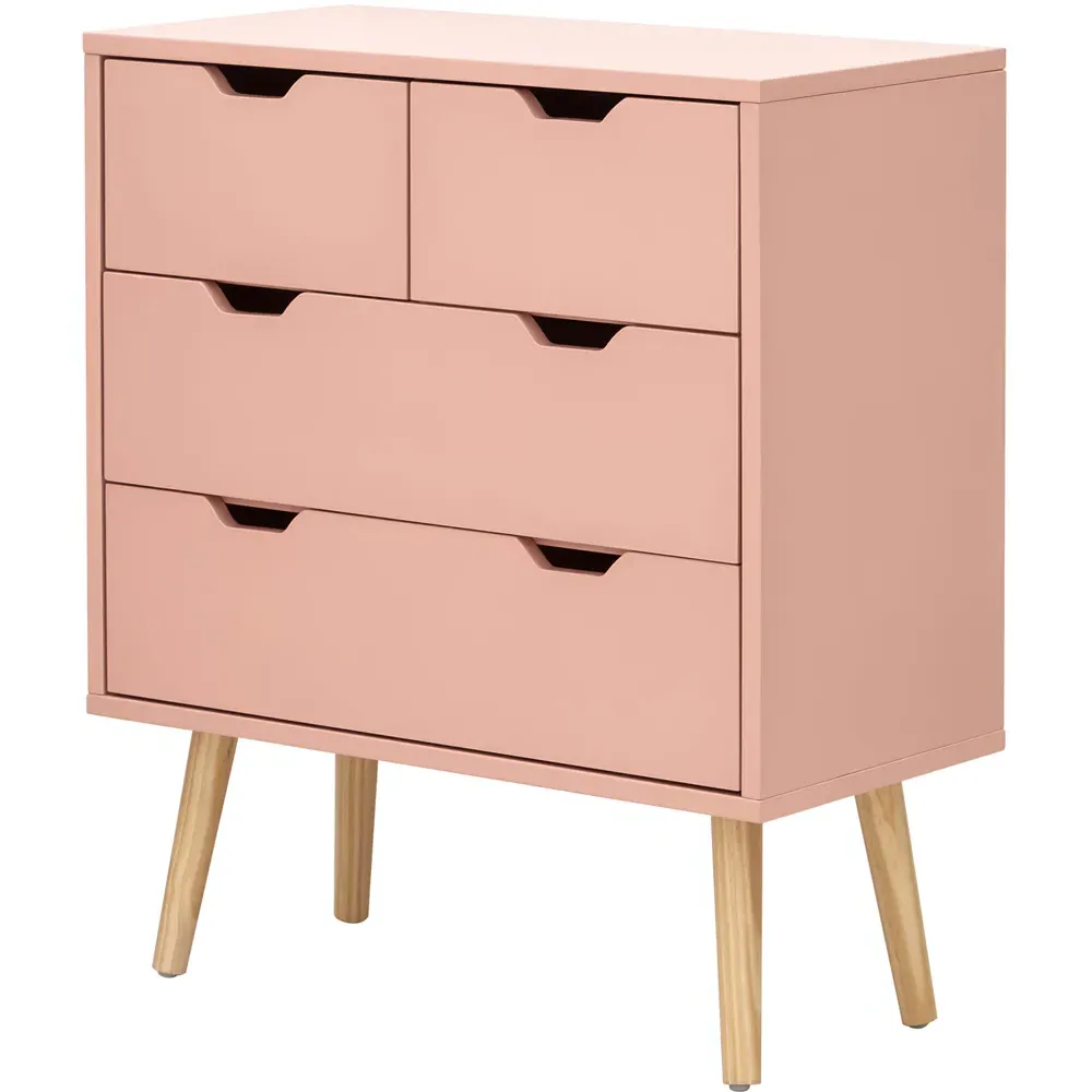 Nyborg 4 Drawer Chest of Drawers - Pink