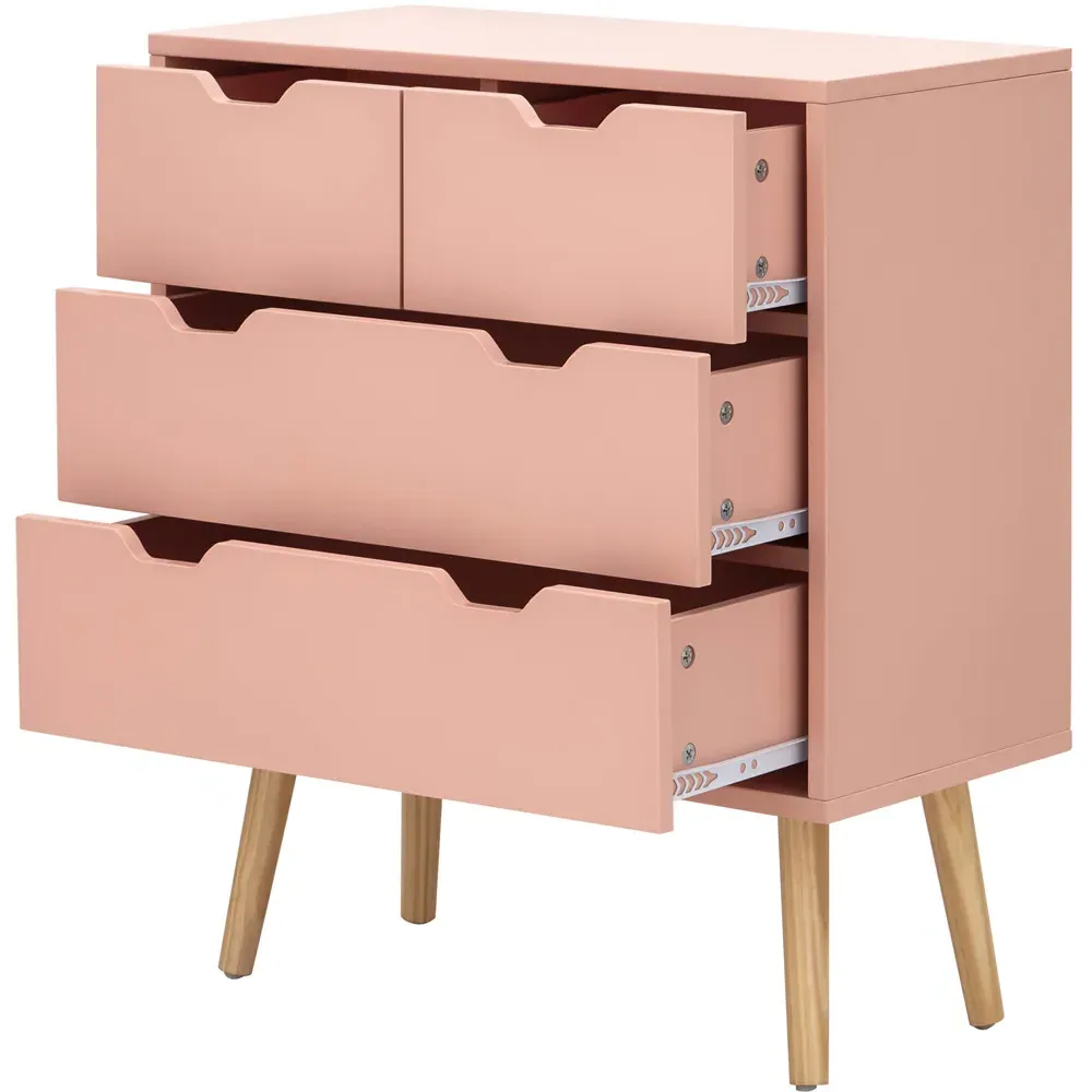 Nyborg 4 Drawer Chest of Drawers - Pink