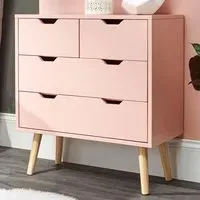 Nyborg 4 Drawer Chest of Drawers - Pink