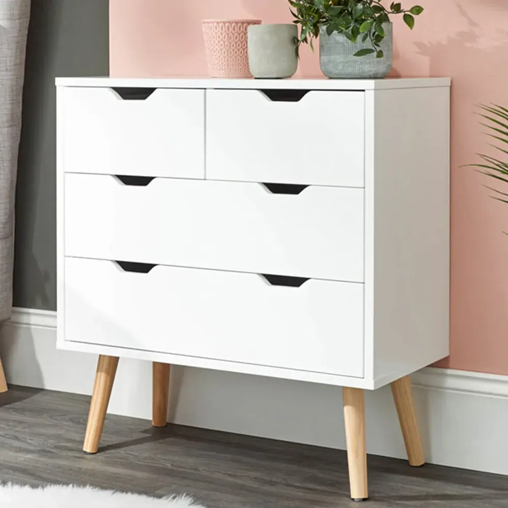Nyborg 4 Drawer Chest of Drawers - White