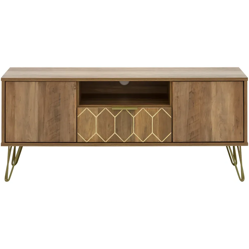 Orleans 2 Door TV Stand with Drawer - Brown, Mango