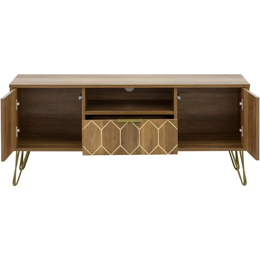 Orleans 2 Door TV Stand with Drawer - Brown, Mango