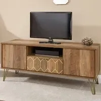 Orleans 2 Door TV Stand with Drawer - Brown, Mango