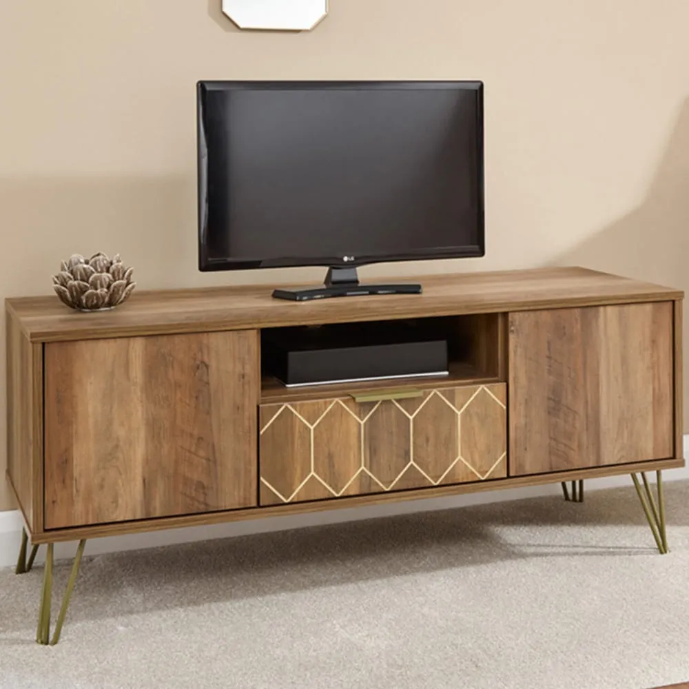 Orleans 2 Door TV Stand with Drawer - Brown, Mango