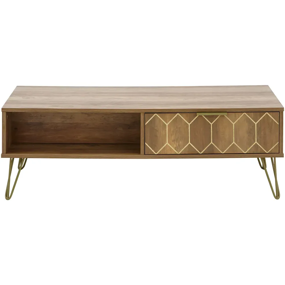 Orleans 2 Drawer Coffee Table - Brown, Mango