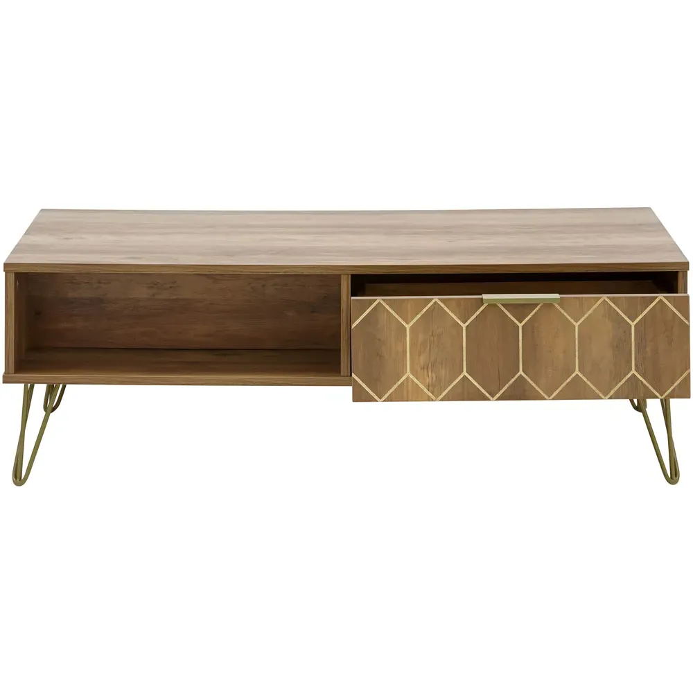Orleans 2 Drawer Coffee Table - Brown, Mango