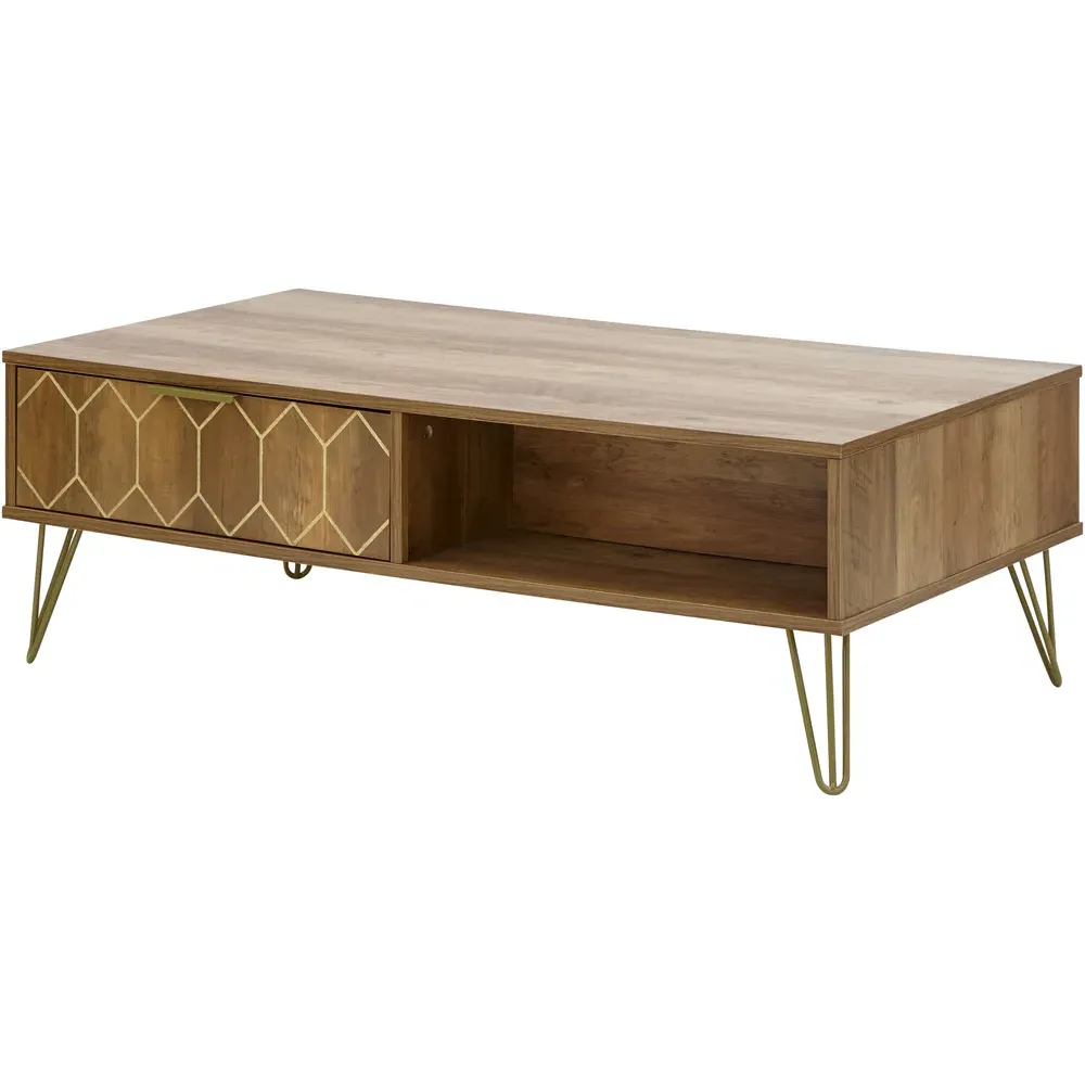 Orleans 2 Drawer Coffee Table - Brown, Mango
