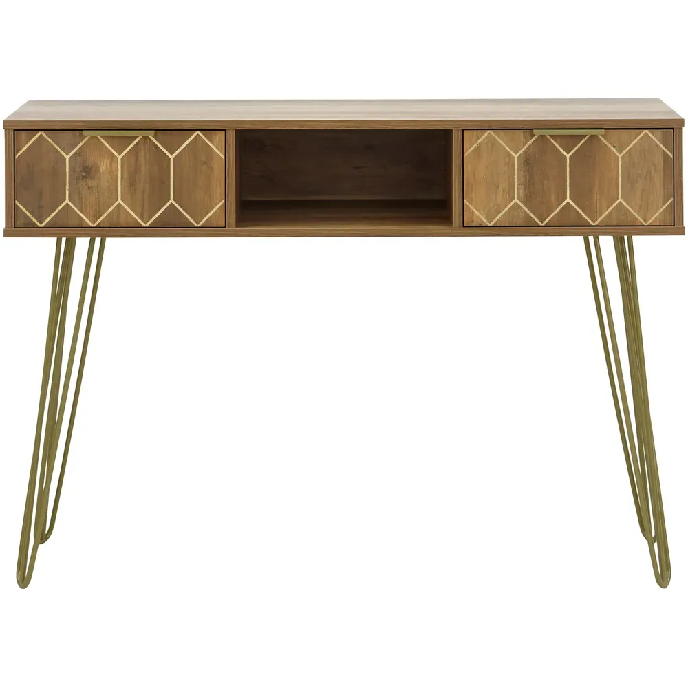 Orleans 2 Drawer Console Desk - Brown, Mango