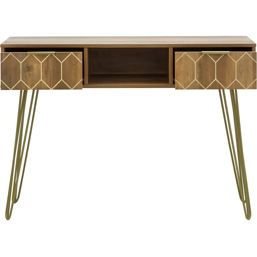 Orleans 2 Drawer Console Desk - Brown, Mango