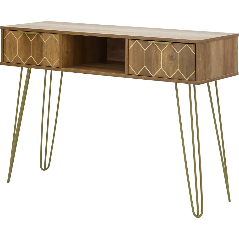 Orleans 2 Drawer Console Desk - Brown, Mango
