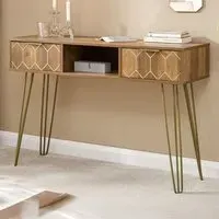 Orleans 2 Drawer Console Desk - Brown, Mango