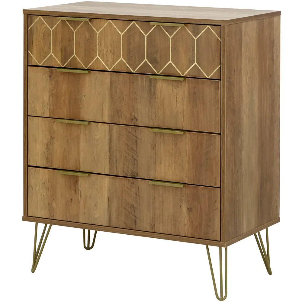 Orleans 4 Drawer Chest of Drawers - Wood, Mango Effect