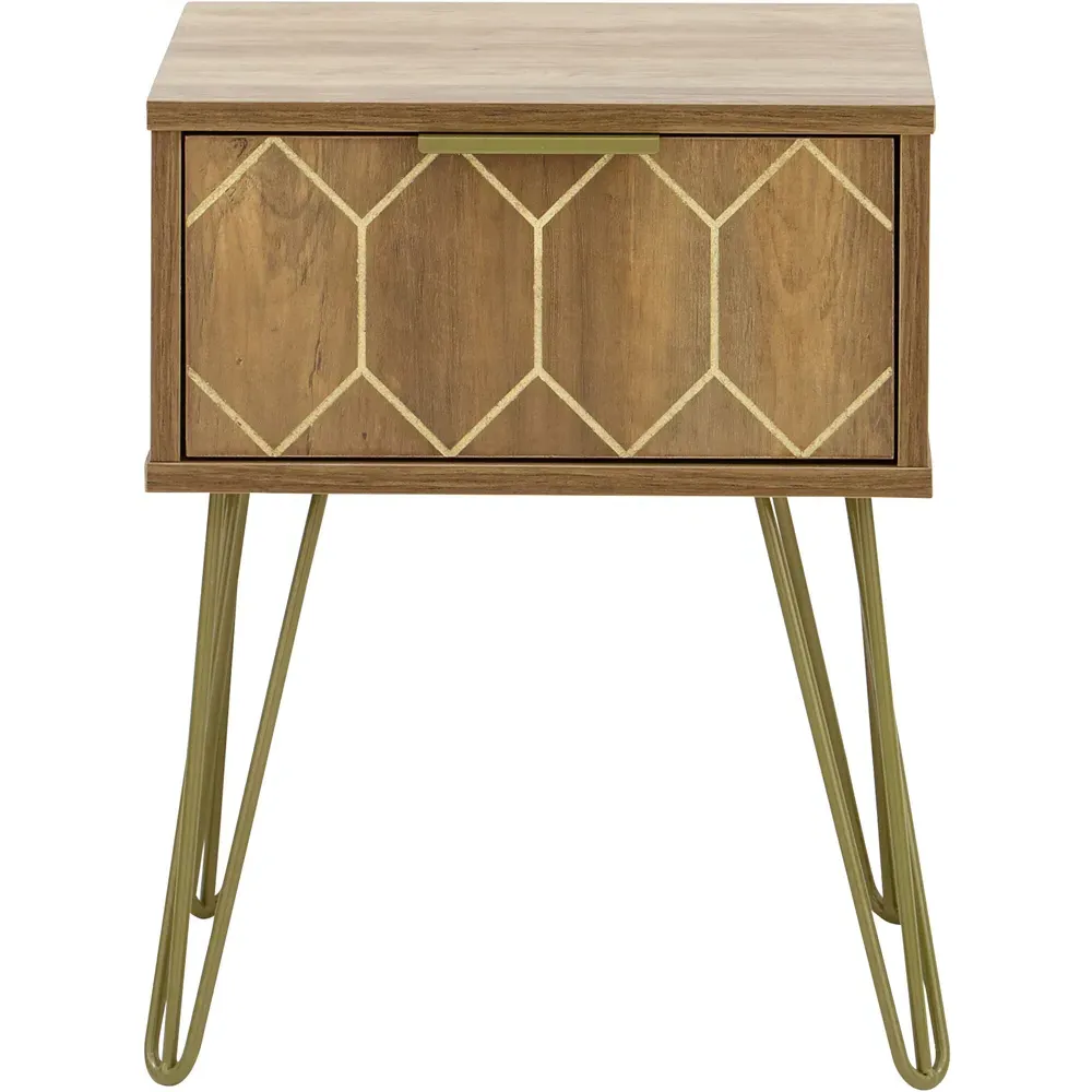 Orleans Lamp Table with Drawer - Brown, Mango