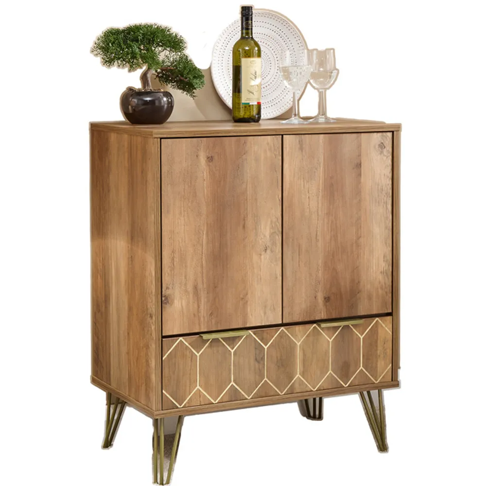 Orleans Wine Cabinet with Storage - Brown, Mango
