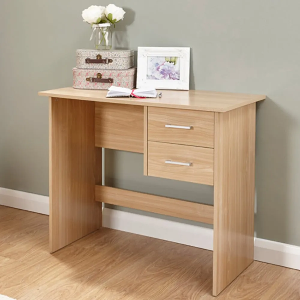 Panama 2 Drawer Desk - Oak Wood Effect
