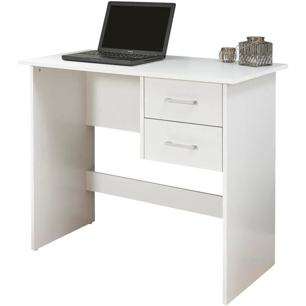 Panama 2 Drawer Desk - White