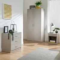 Panama 3 Piece Bedroom Furniture Set - Light Grey