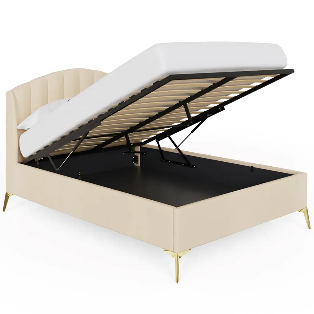 Pettine Double Ottoman Storage Bed - Pink