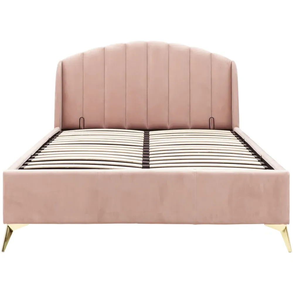 Pettine King Size Ottoman Storage Bed - Pink