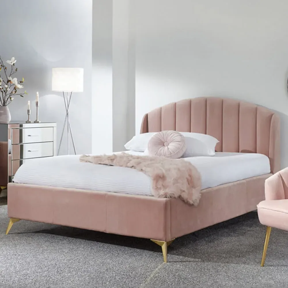 Pettine King Size Ottoman Storage Bed - Pink