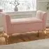 Pettine Ottoman Storage Bench - Blush Pink