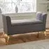 Pettine Ottoman Storage Bench - Grey