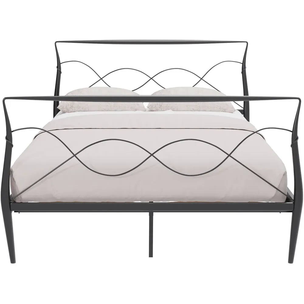 Rimini King Size Metal Bed Frame - Black