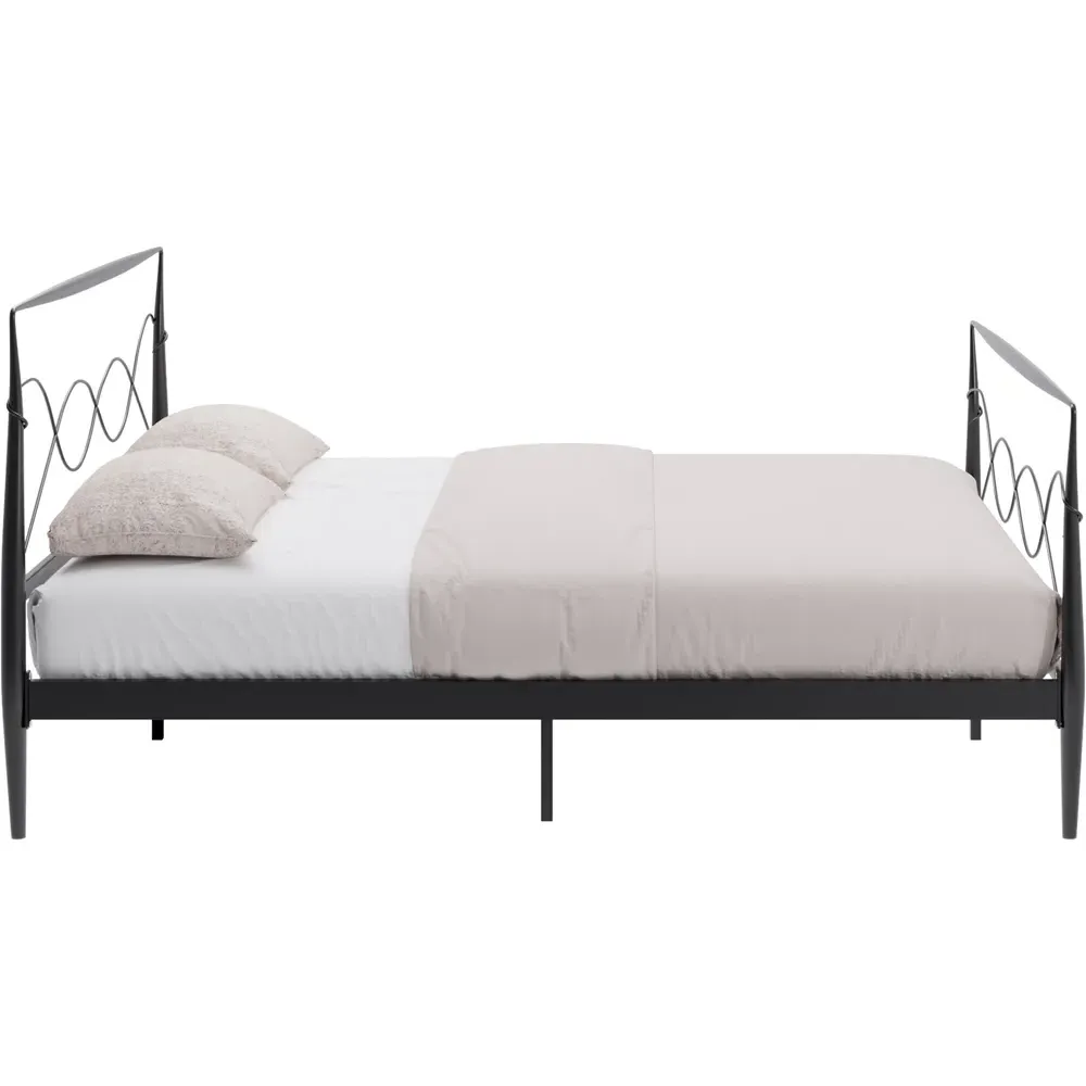 Rimini King Size Metal Bed Frame - Black