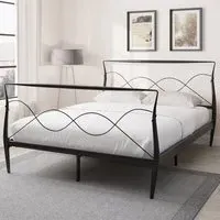 Rimini King Size Metal Bed Frame - Black