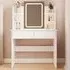 Sadie 2 Drawer 4 Shelf Dressing Table with LED Mirror - White