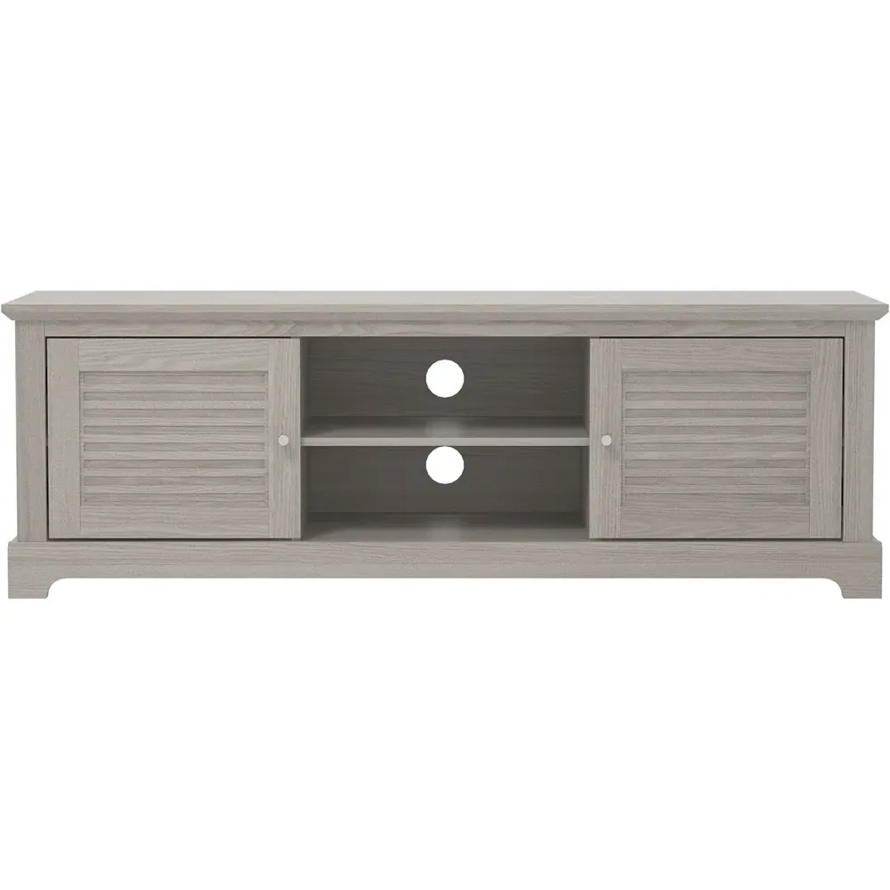 Salcombe 2 Door TV Unit with Storage - Warm Grey Oak