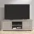Salcombe 2 Door TV Unit with Storage - Warm Grey Oak