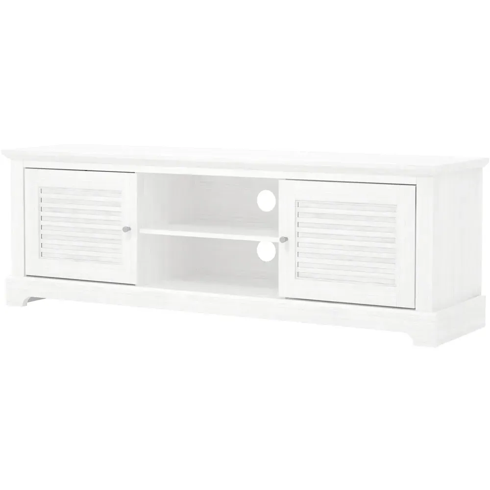 Salcombe 2 Door TV Unit with Storage - White