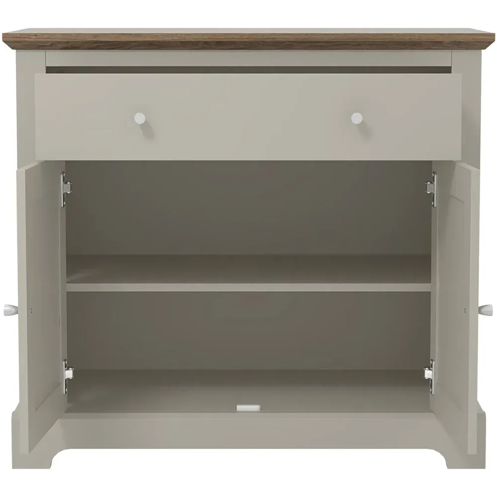 Salcombe Compact Sideboard with Drawer - Light Grey