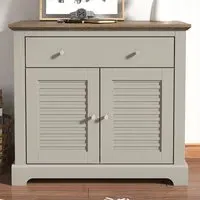 Salcombe Compact Sideboard with Drawer - Light Grey