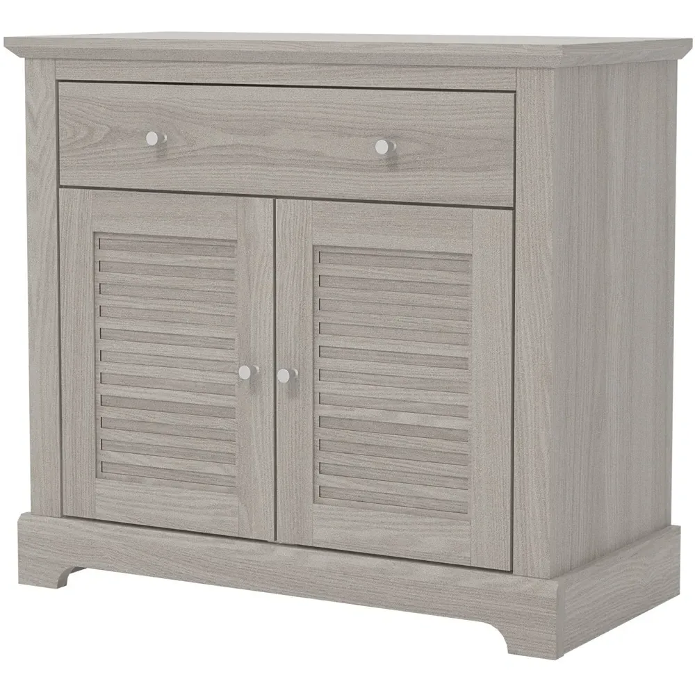 Salcombe Compact Sideboard with Drawer - Warm Grey Oak