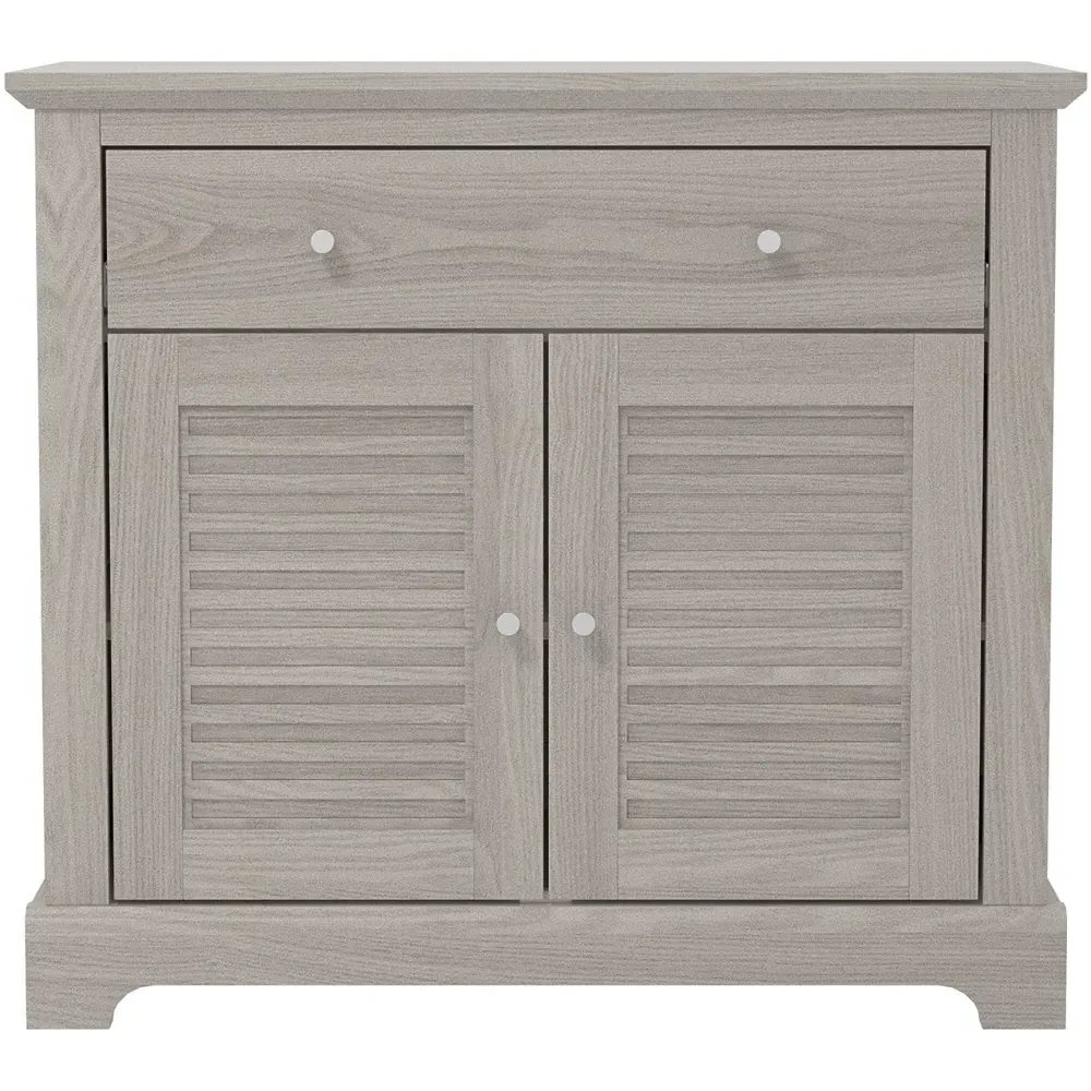 Salcombe Compact Sideboard with Drawer - Warm Grey Oak