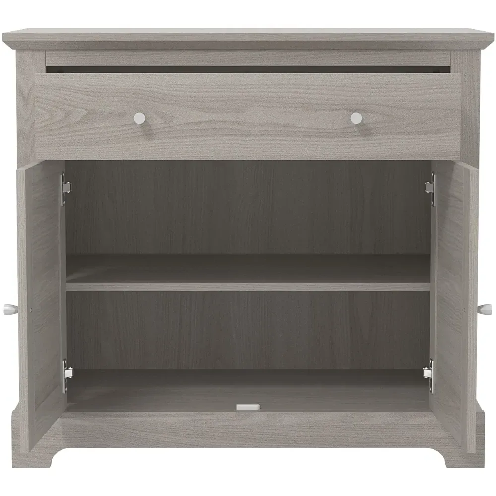 Salcombe Compact Sideboard with Drawer - Warm Grey Oak