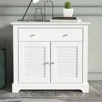 Salcombe Compact Sideboard with Drawer - White