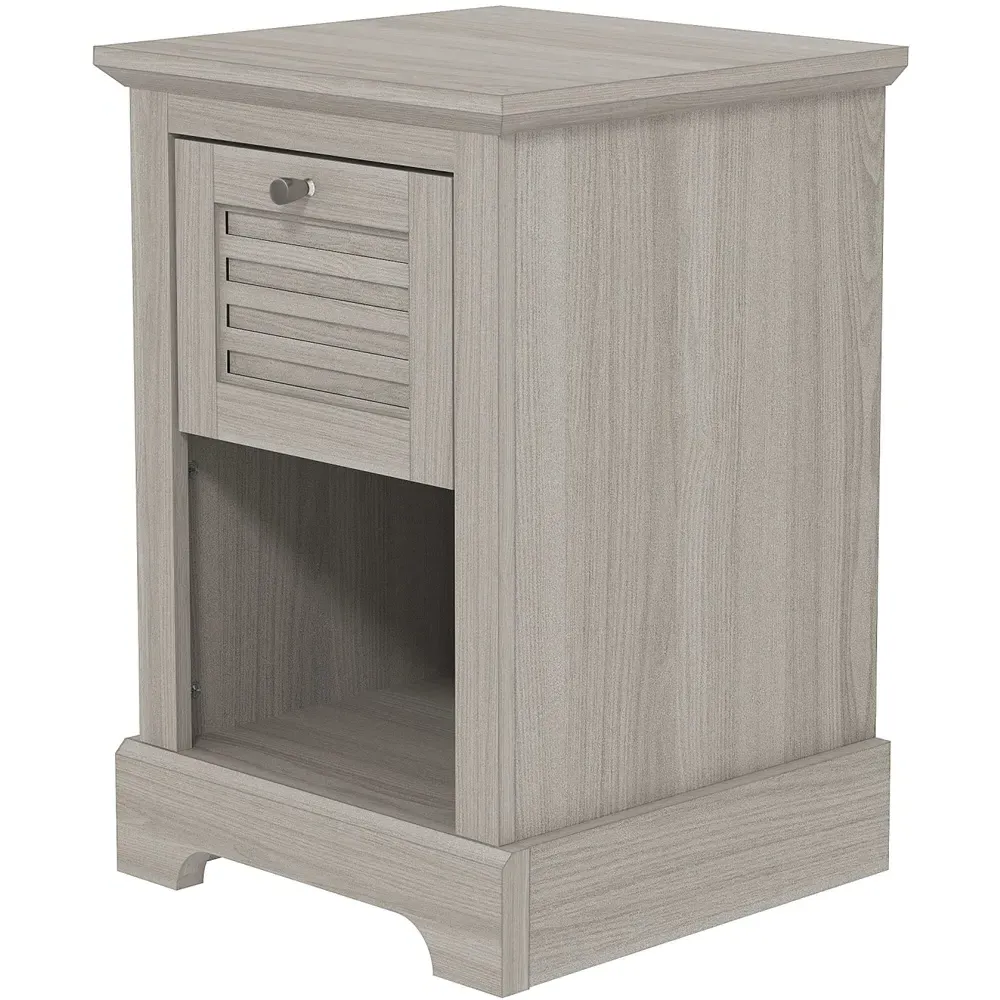 Salcombe Single Drawer Lamp Table - Grey, Oak