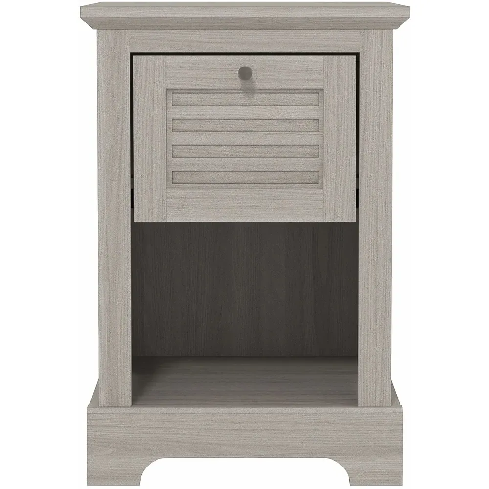 Salcombe Single Drawer Lamp Table - Grey, Oak